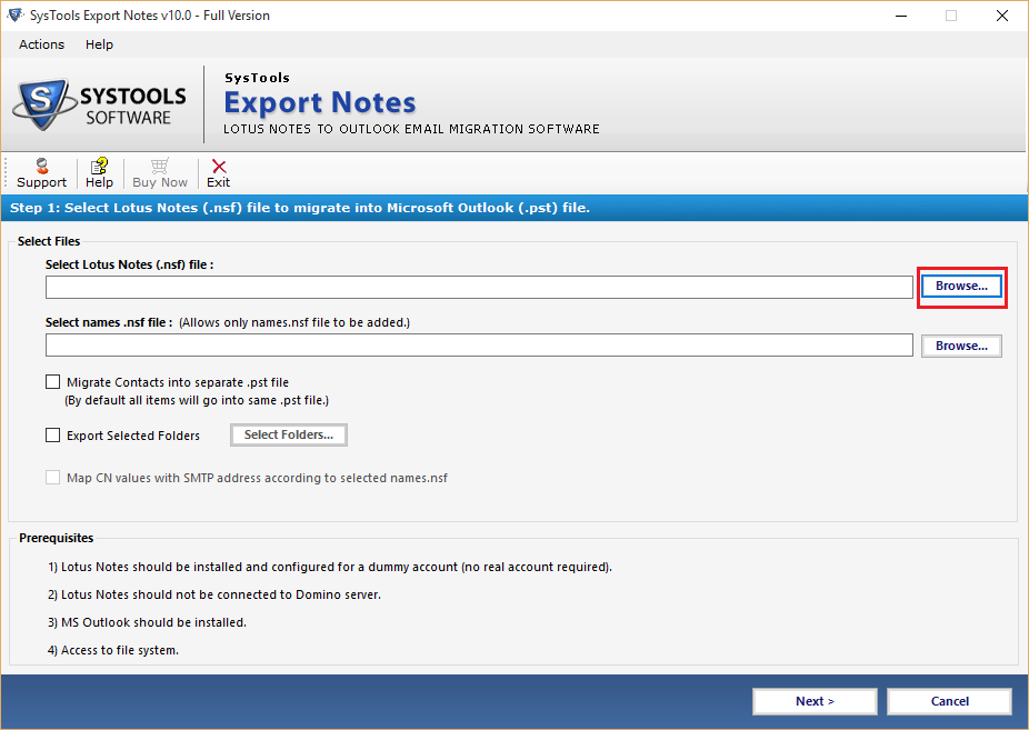 Migrate Small NSF Files to PST